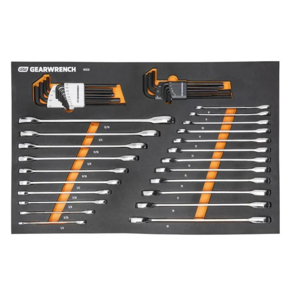 Gearwrench MEGAMOD Mobile Rolling Tool Case w/ Modular Drive Tool, Bit Sockets, and Hex Key Sets GWMP100 & 86529 & 86523 & 86528 & GWMSBSKCBMM