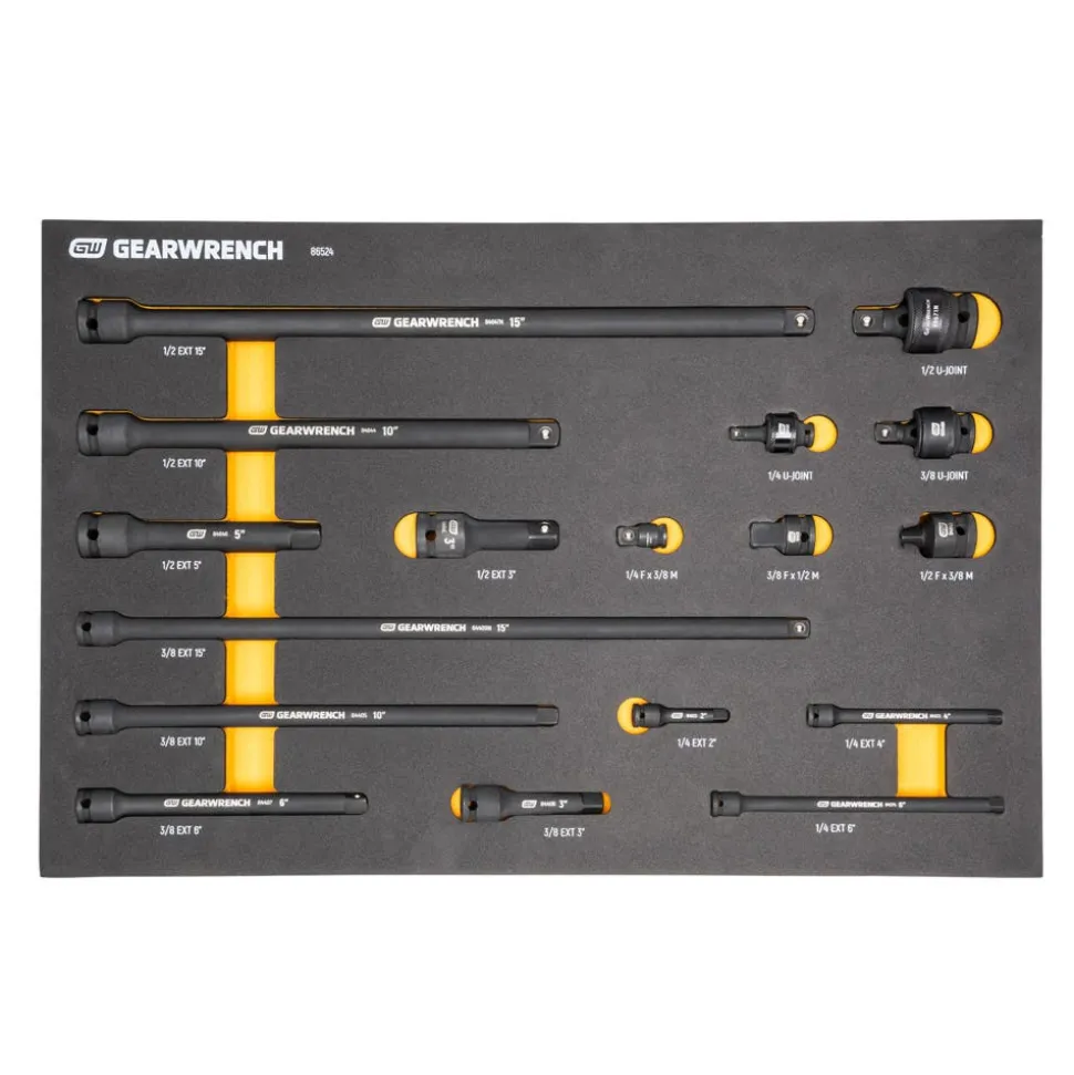 Gearwrench Tools 247 Piece MEGAMOD Mechanics Tool Set in Modular Foam Trays with Storage Unit MEGAMOD247