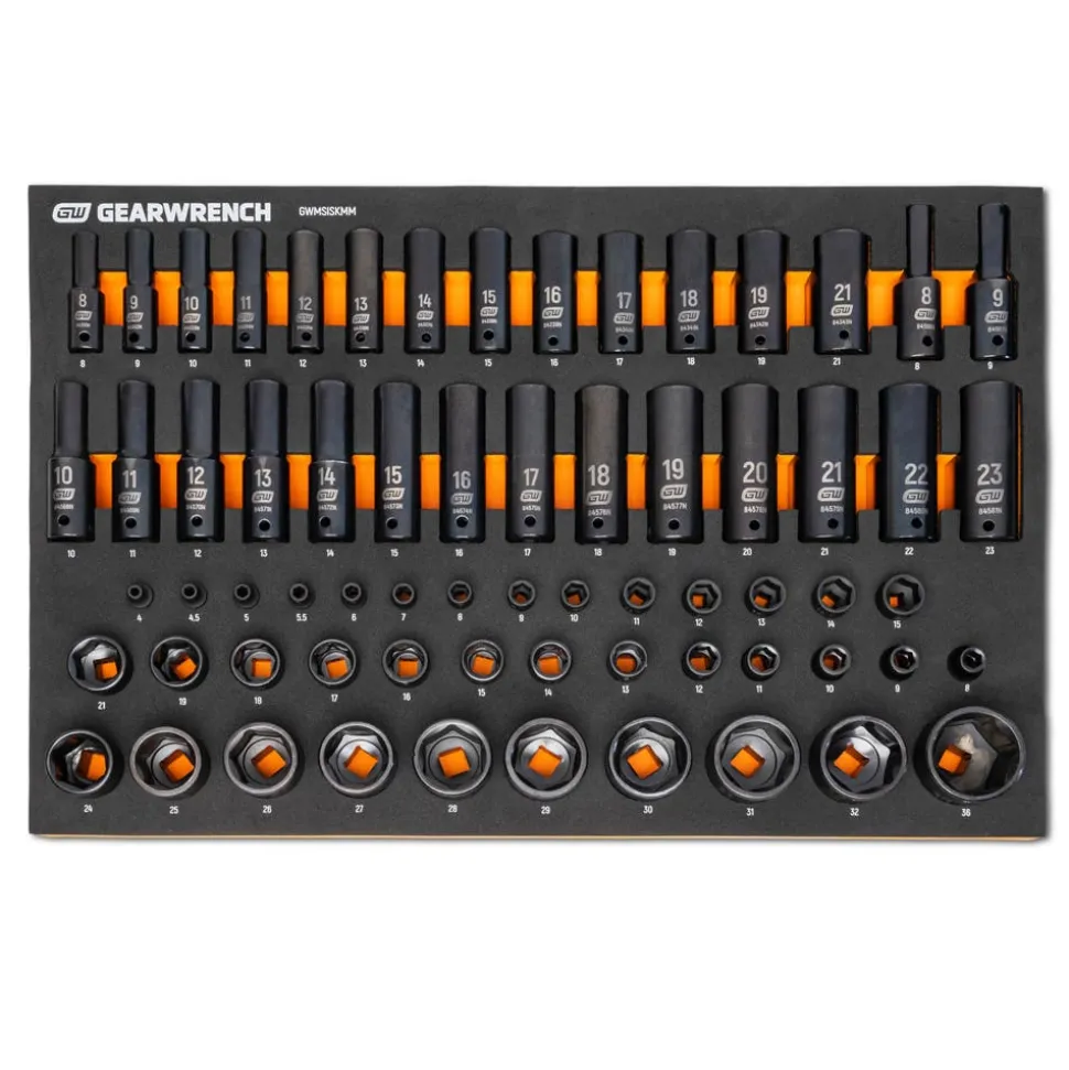 Gearwrench Tools 247 Piece MEGAMOD Mechanics Tool Set in Modular Foam Trays with Storage Unit MEGAMOD247