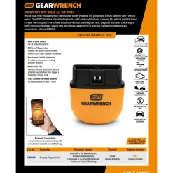 Gearwrench Tools Everyday Diagnostic Tool Bluetooth OBDII Tester GWSCAN
