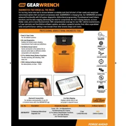 Gearwrench Tools Professional Bi-Directional Diagnostic Scan Tool GWSMARTBT