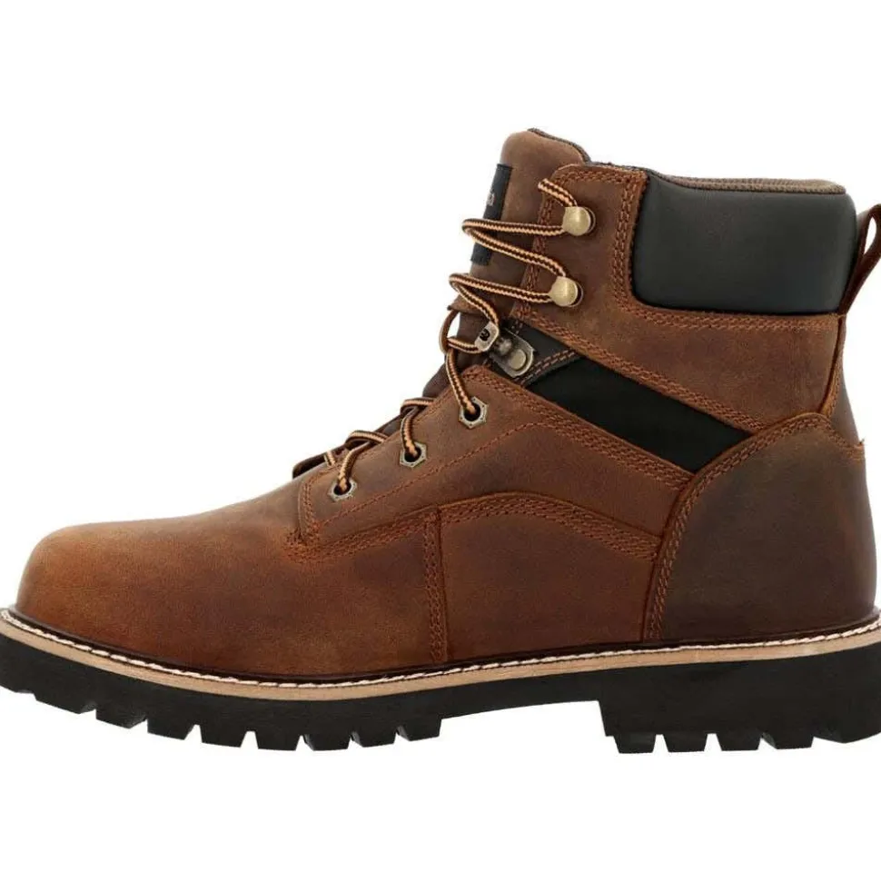 Georgia Boots Men's Core 37 Steel Toe Waterproof Work Boot - Brown