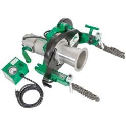 Greenlee 6500 lb. Super Tugger Cable Puller Power Unit 220 VAC 50Hz Force Gauge and Vise Chains 6001-22