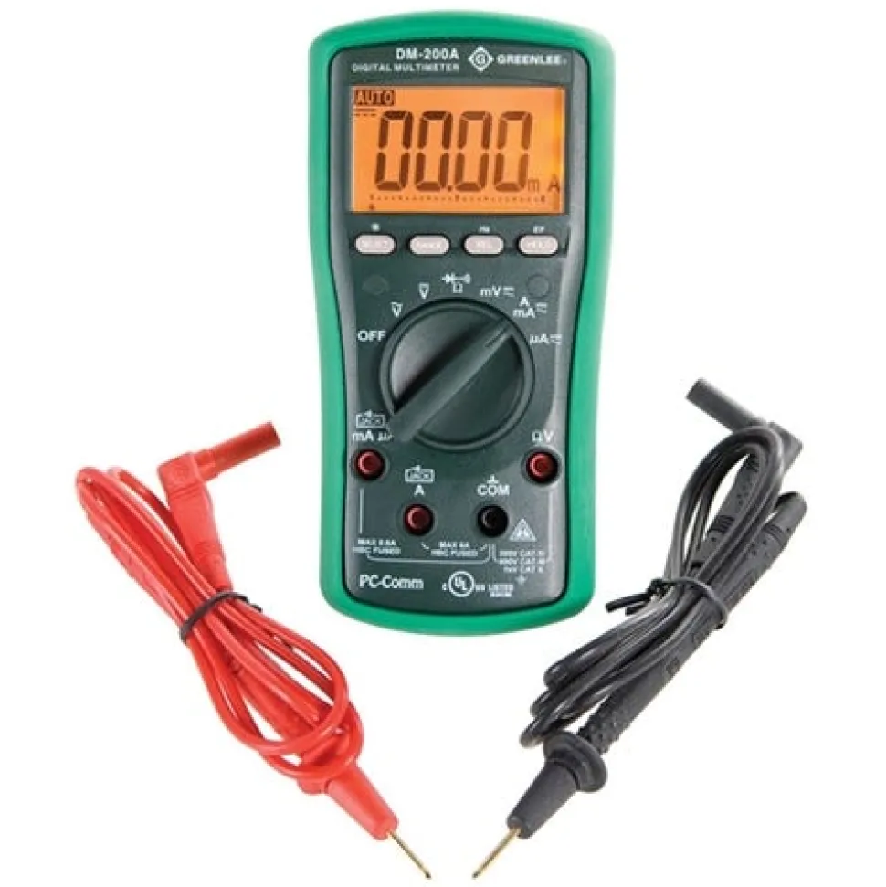 Greenlee ESM Series Digital Multimeter - Calibrated DM-200A-C
