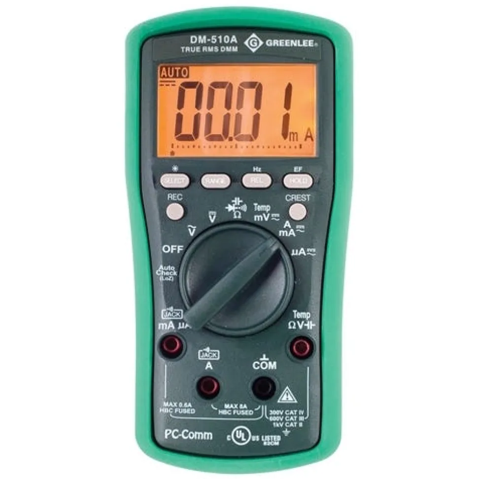 Greenlee ESM Series Professional Plant Digital Multimeter - Calibrated DM-510A-C