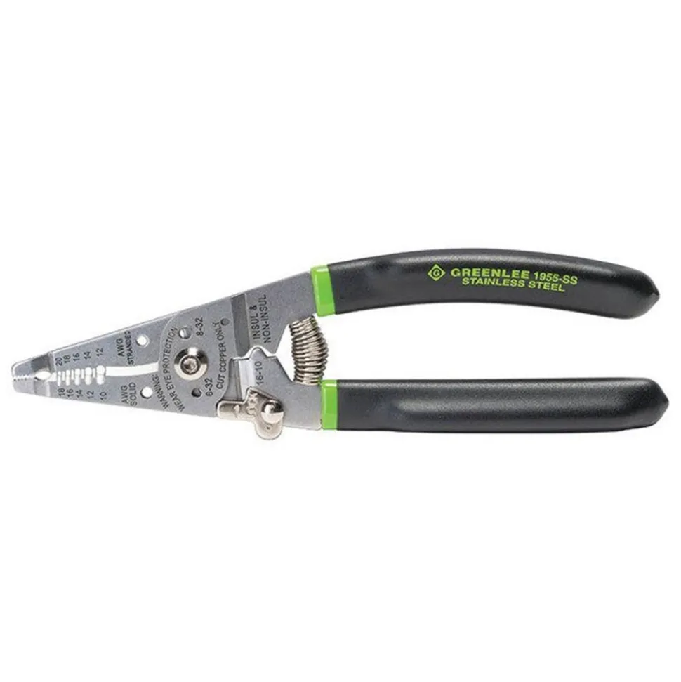 Greenlee Pro Stainless Wire Stripper / Cutter / Crimper 1955-SS