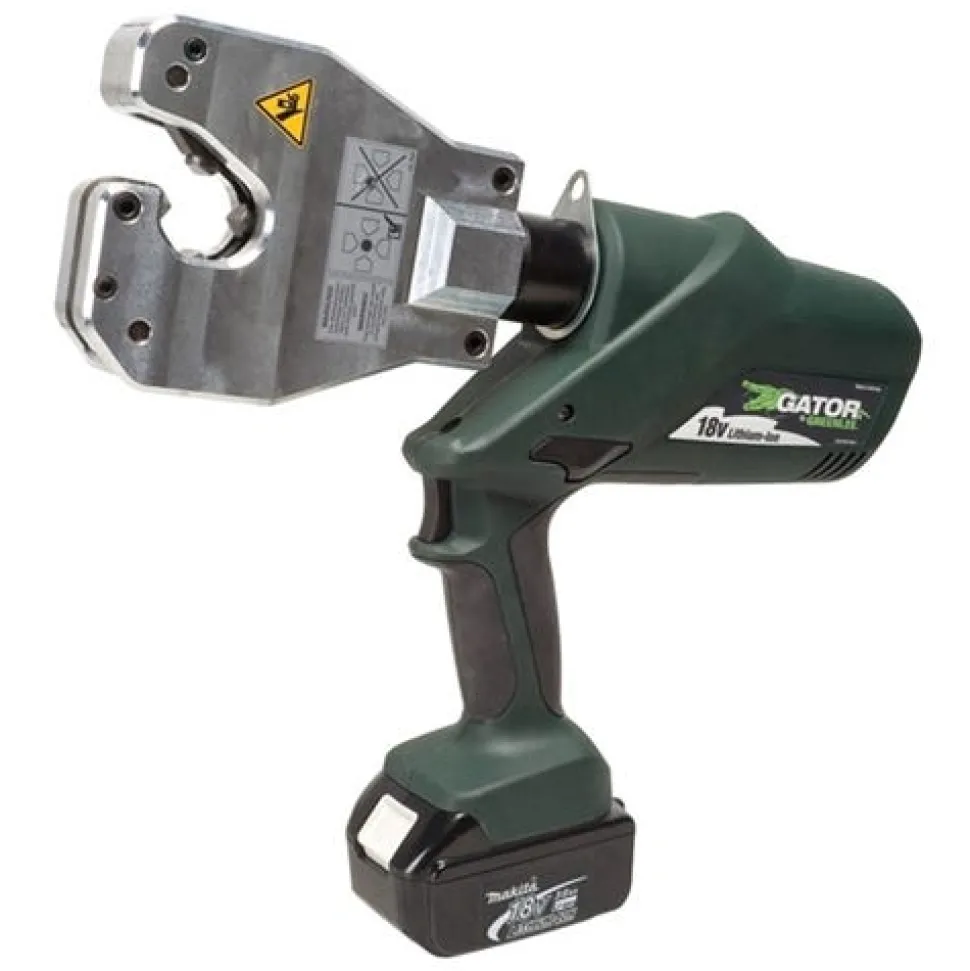 Greenlee 18V Gator 6 Ton DieLess Crimper Quad-Point Open Head Kit EK06ATCL11