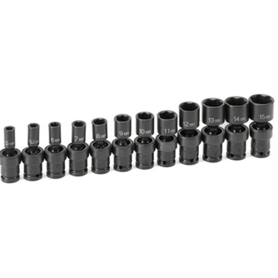 Grey Pneumatic 1/4" Drive Standard Length Universal Set (Metric) 9712UM