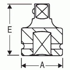 Grey Pneumatic 3/8" Drive x 1/4" Friction Ball Adapter 1128A