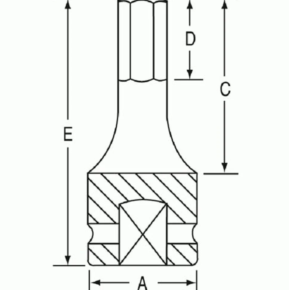 Grey Pneumatic 3/8" Drive x 3/16" 6" Length 19066F