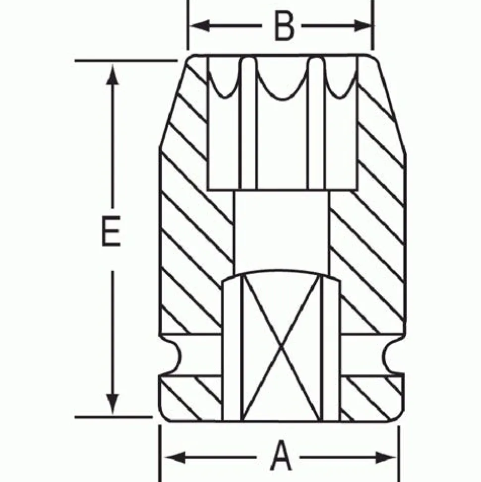 Grey Pneumatic 3/8" Drive x E14 Star Standard Impact Socket 1114ET
