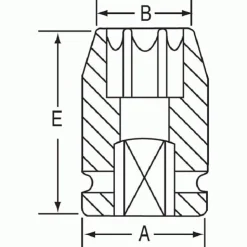 Grey Pneumatic 3/8" Drive x E10 Star Standard Impact Socket 1110ET