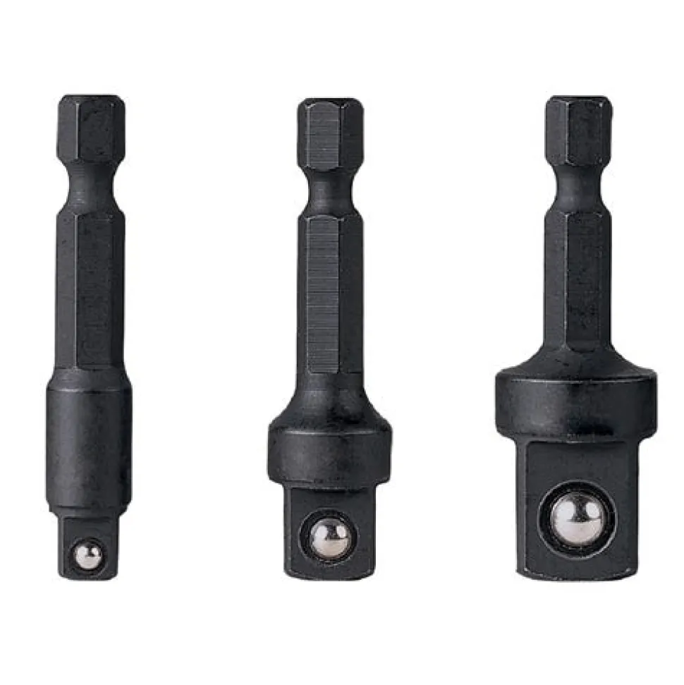 Grey Pneumatic 1/4" Hex Drive Friction Ball Adapter Set 1403HA