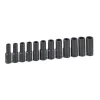 Grey Pneumatic 12 Piece 1/2" Drive 6-Point Deep Length Magnetic Impact Socket Set (Metric) 1512MDG