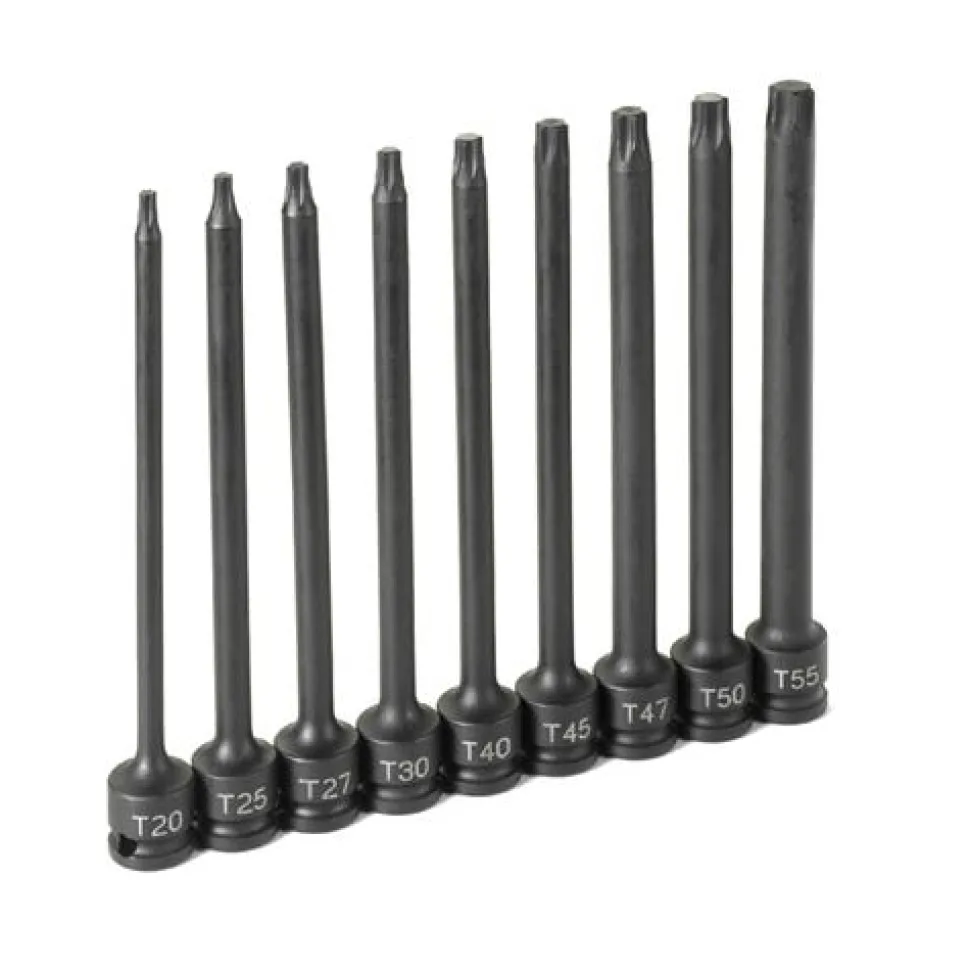 Grey Pneumatic 9 Piece 3/8" Drive Star 6" Length Impact Socket Set 1206T