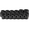 Grey Pneumatic 20 Piece 1'' Drive 6-Point Standard Length Impact Socket Set (Metric) 9020M