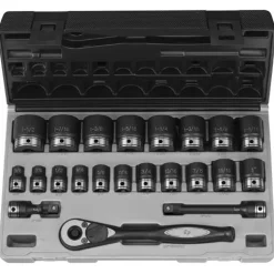 Grey Pneumatic 22 Piece 1/2" Drive 6-Point Standard DUO-Socket Set (SAE) 82622