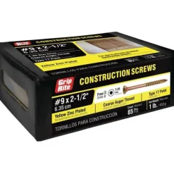 Grip Rite #9 X 2-1/2" Construction Screw T25 1#M 212GCS1