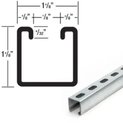 G-Strut Pre-Galvanized 12 Gauge 9/16