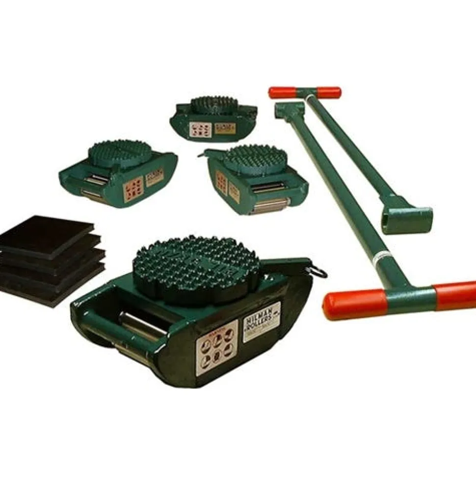 Hilman Rollers 30 Ton FT Riggers Kit 4 Diamond Swivels RS-30-SLD