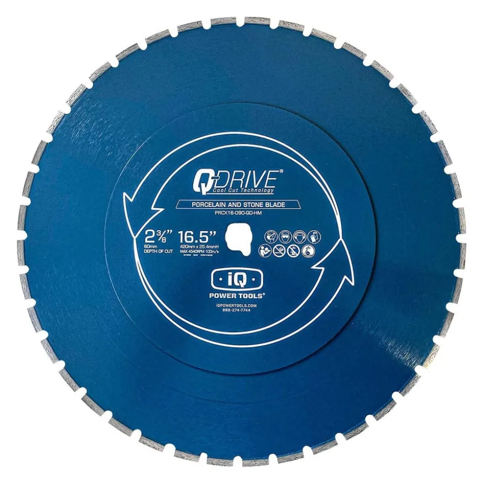 iQ 16.5" Q-Drive Arrayed Segmented Porcelain & Stone Diamond Blade PX16-090-QD-HM