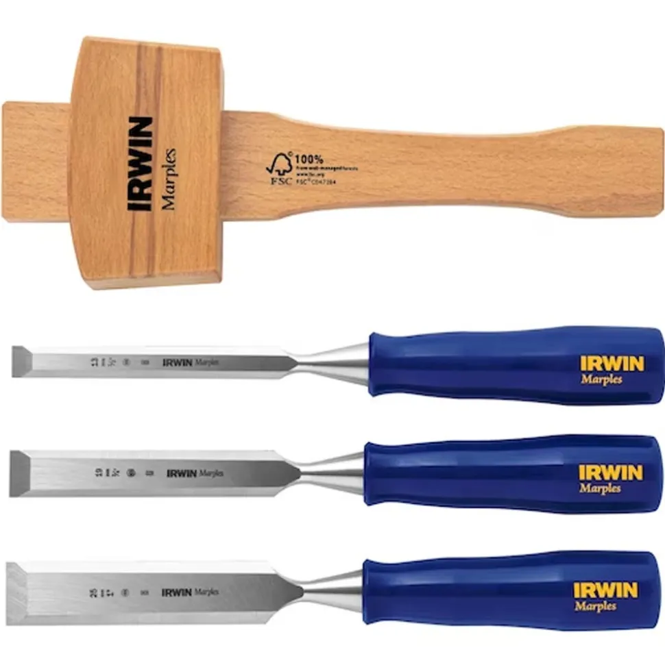 Irwin Chisel Woodwk W/Mallet 4 Piece 1788114