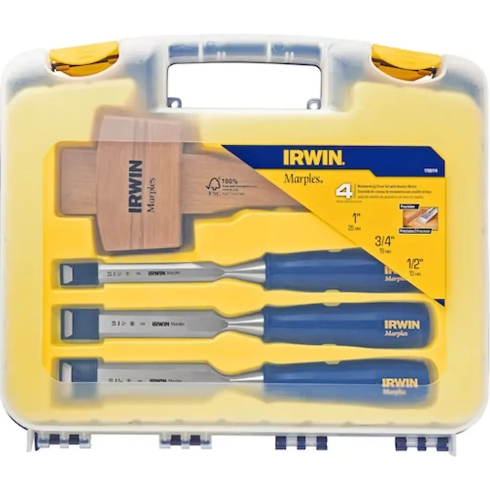 Irwin Chisel Woodwk W/Mallet 4 Piece 1788114