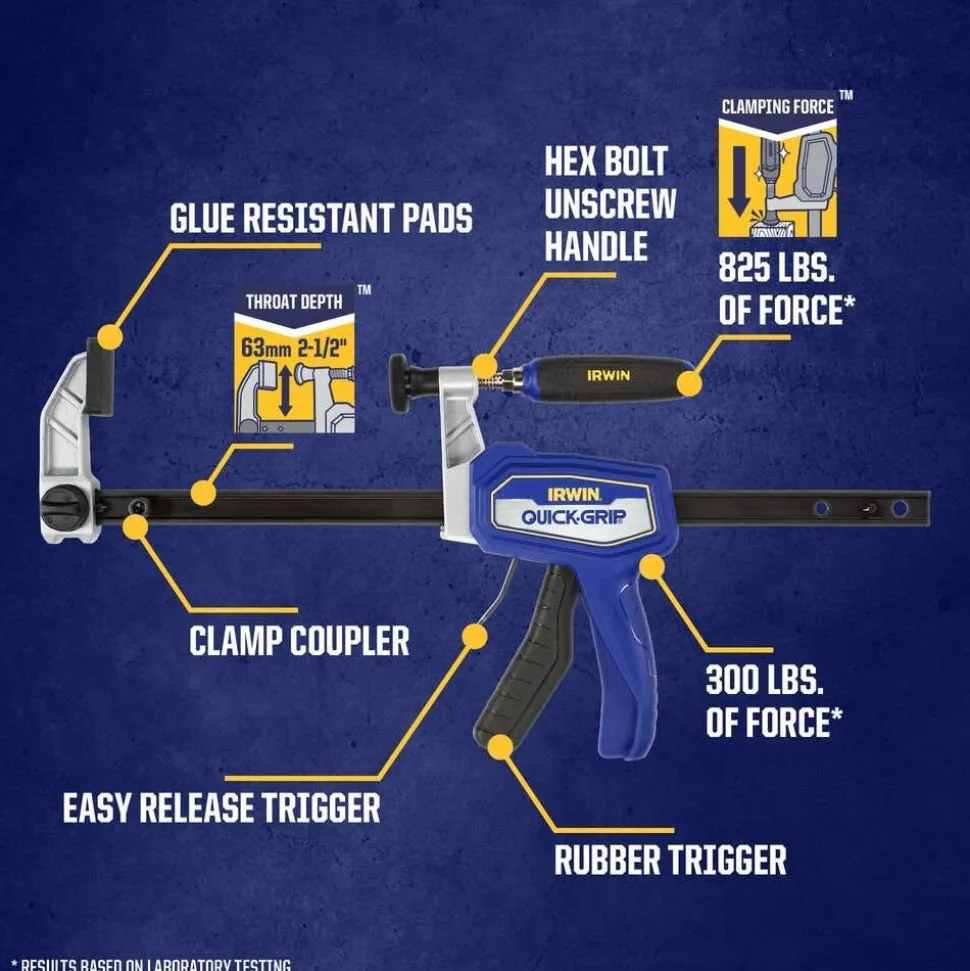Irwin QUICK-GRIP 12" Medium Duty Hybrid Clamp IRHT83500