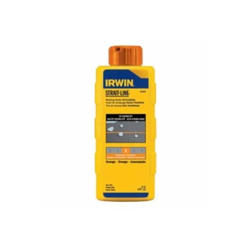 Irwin Strait-Line Hi-Visibility Marking Chalk; 8 oz; Hi Vis Orange 64905