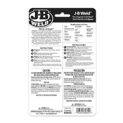 J-B Weld Cold Weld Two-Part Epoxy (Repair Metal, Fiberglass, Plastic) - 2 oz 8265S
