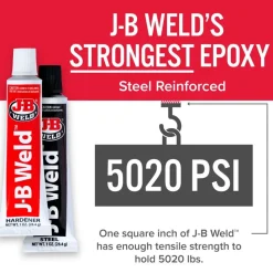 J-B Weld Cold Weld Two-Part Epoxy (Repair Metal, Fiberglass, Plastic) - 2 oz 8265S