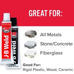 J-B Weld Cold Weld Two-Part Epoxy (Repair Metal, Fiberglass, Plastic) - 2 oz 8265S