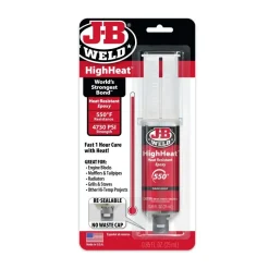 J-B Weld HighHeat Syringe Cold Weld Epoxy (Repair Metal, Fiberglass, Fuel Resistant) 50197