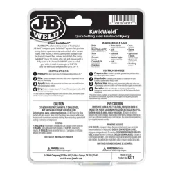 J-B Weld KwikWeld Cold Weld Two-Part Epoxy (Repair Metal, Fiberglass, Plastic) Pro Size 10 oz 8271