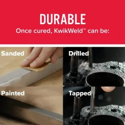 J-B Weld KwikWeld Cold Weld Two-Part Epoxy (Repair Metal, Fiberglass, Plastic) Pro Size 10 oz 8271