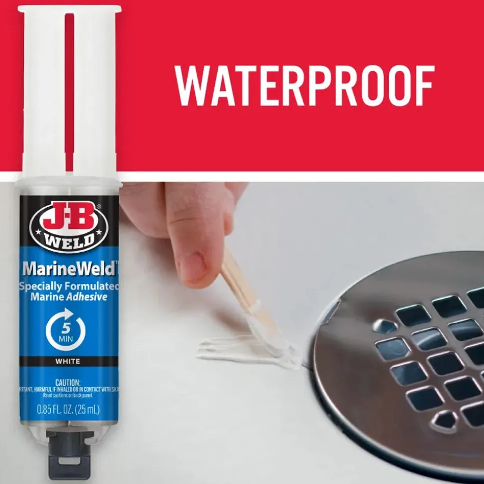 J-B Weld MarineWeld Syringe Cold Weld Epoxy (Repair Metal, Fiberglass, Plastic) 50172
