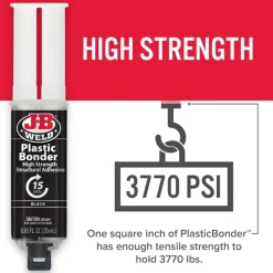 J-B Weld PlasticBonder Syringe Cold Weld Epoxy (Repair Carbon Fiber, Thermsets, Plastics) 50139