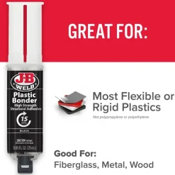 J-B Weld PlasticBonder Syringe Cold Weld Epoxy (Repair Carbon Fiber, Thermsets, Plastics) 50139