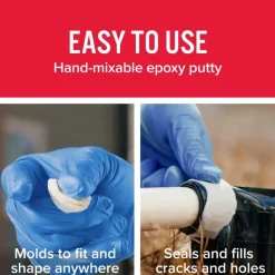 J-B Weld WaterWeld Epoxy Putty Repair Plastic, Fiberglass, Metal - 4 oz 8278U