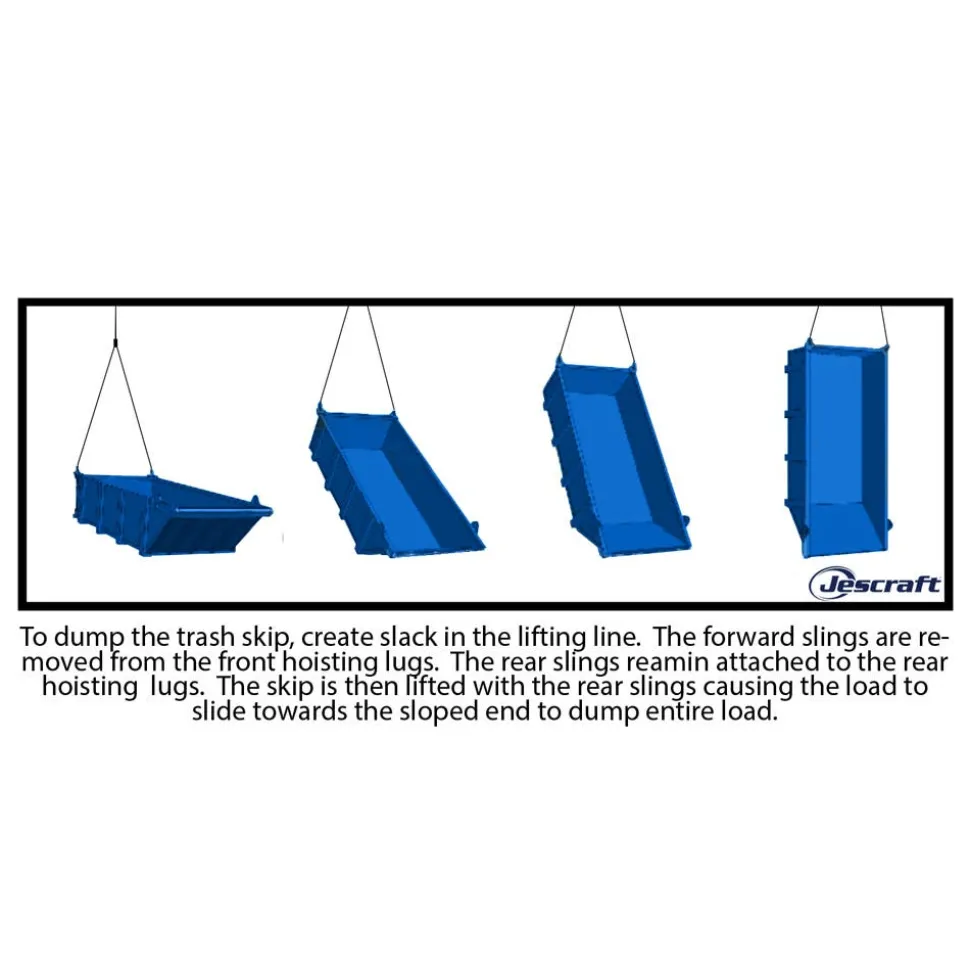 Jescraft Trash Skip Container - 1.5 Cu. Yards TSC-642