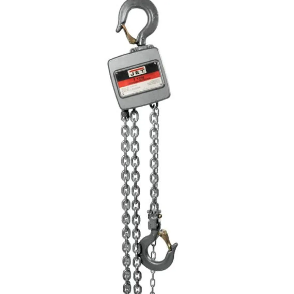 Jet AL100-100-20 1 Ton Aluminum Hand Chain Hoist with 20' of Lift 133120