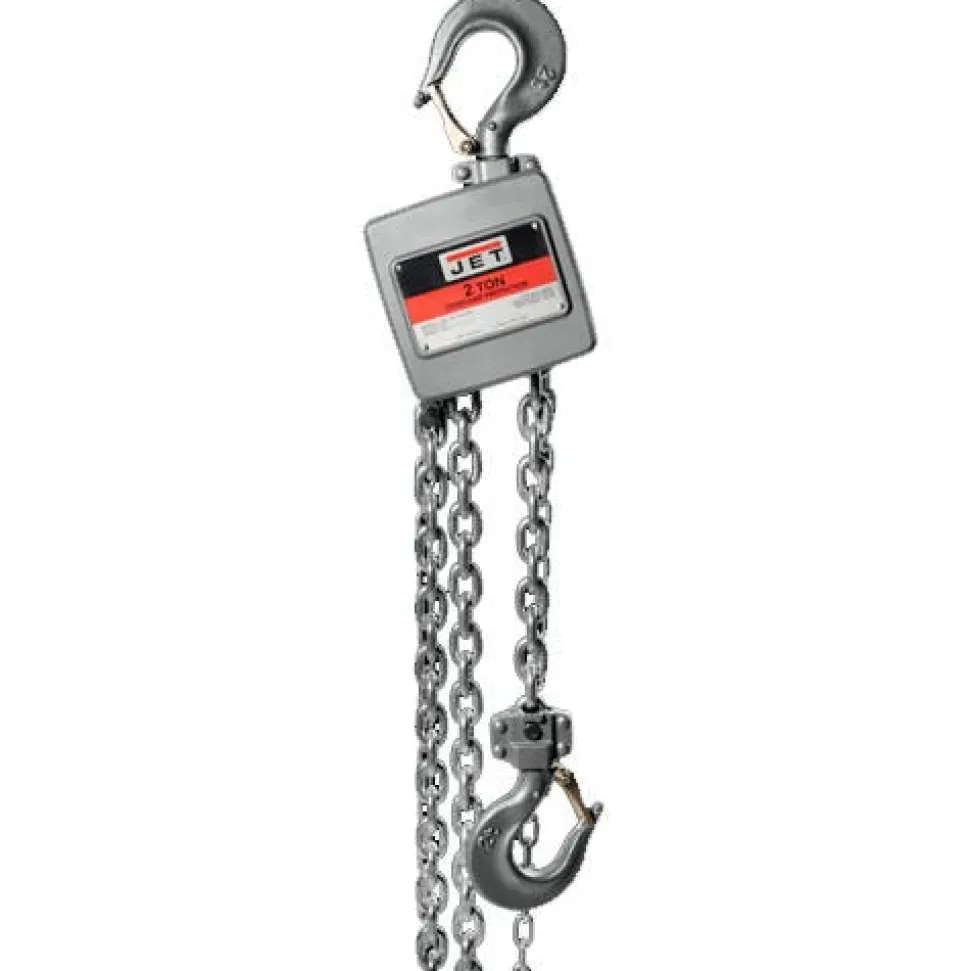 Jet AL100-200-15 2 Ton Aluminum Hand Chain Hoist with 15' of Lift 133215