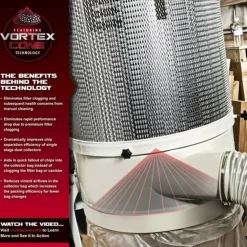 Jet DC-1200VX-CK3 Dust Collector; 2HP 3PH 230/460V; 2-Micron Canister Kit 710704K
