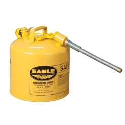 Justrite 5 Gallon, 7/8" Metal Hose, Type II Steel Safety Can for Diesel U251SY