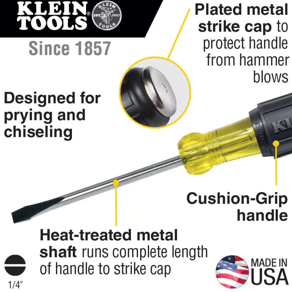 Klein 1/4" Keystone Demolition Driver, 4" Shank 602-4DD