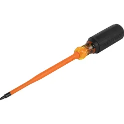 Klein #1 Square Slim-Tip 1000V Insulated Screwdriver w/ 6" Round Shank 6986INS