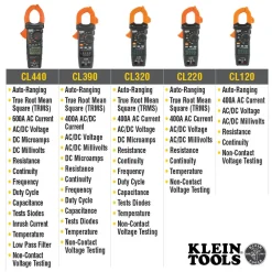 Klein AC/DC Digital Clamp Meter, Auto-Ranging 400 Amp CL390