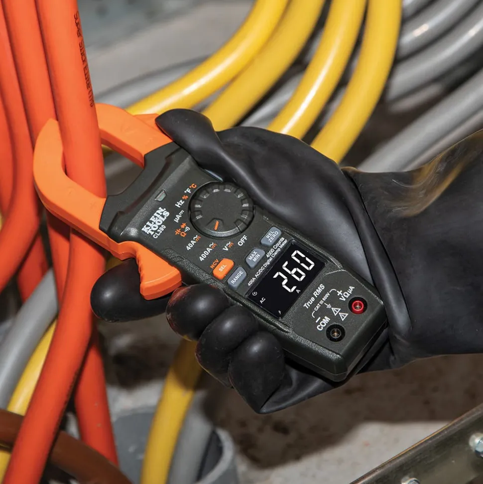 Klein AC/DC Digital Clamp Meter, Auto-Ranging 400 Amp CL390