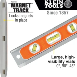 Klein Aluminum Torpedo Level Rare-Earth Magnet, 9-Inch 935R
