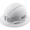 Klein Class E Type 1 Hard Hat, Non-Vented Full Brim Style - White 60400